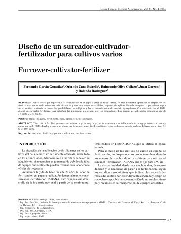 Diseño de un surcador-cultivador- fertilizador ... - Página siguiente