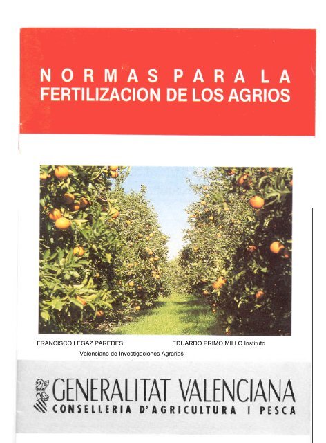 Normas para la fertilización de los agrios - IVIA