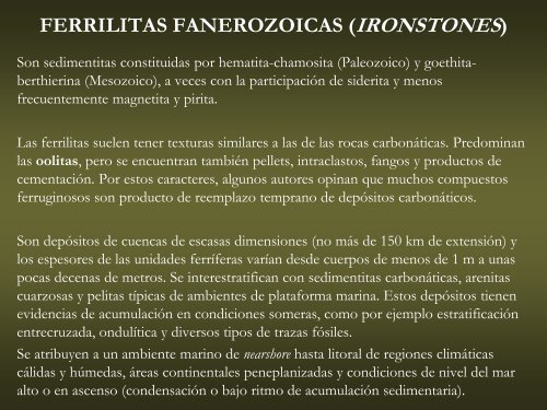 Rocas Ferruginosas - Facultad de Ciencias Naturales y Museo ...