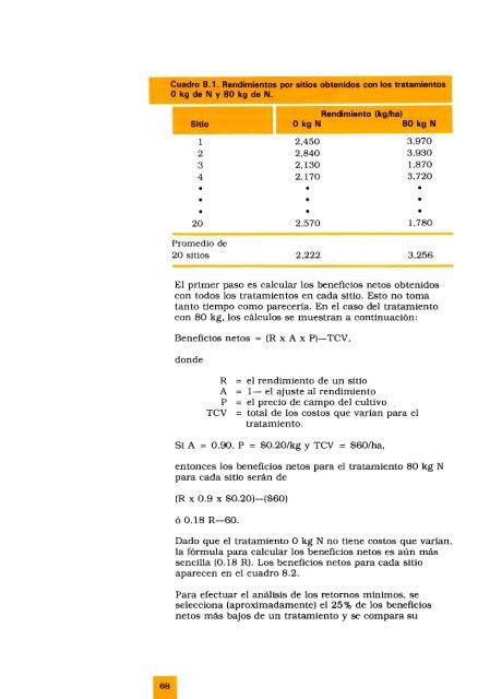 La formulación de recomendaciones a partir de datos ... - cimmyt