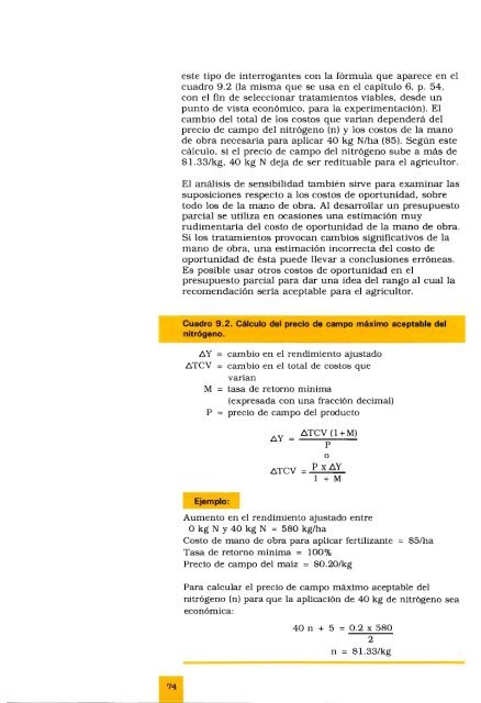 La formulación de recomendaciones a partir de datos ... - cimmyt