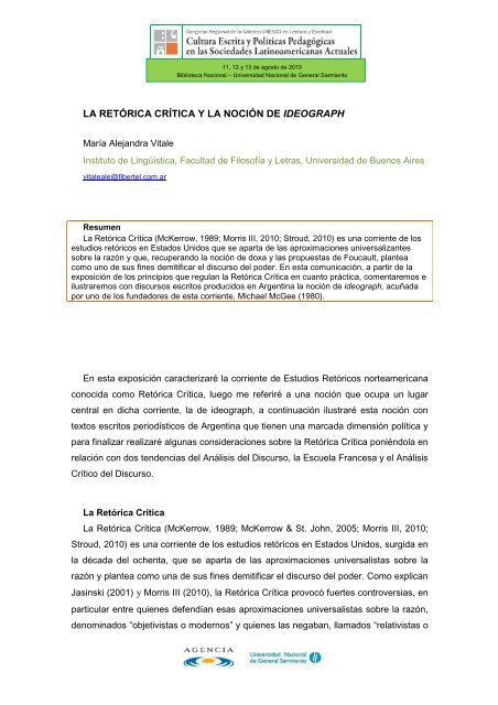 Libro de Actas del Congreso Regional de la Cátedra ... - UNGS