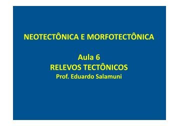 relevos tectônicos - Geologia Ufpr