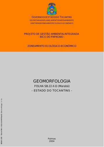 geomorfologia - seplan - Governo do Estado do Tocantins