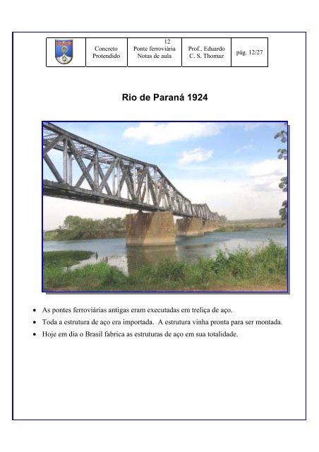 Pontes e Viadutos ferroviários - IME