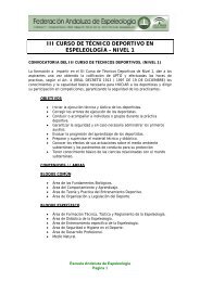 iii curso de técnico deportivo en espeleología - nivel 1 - Federacion ...