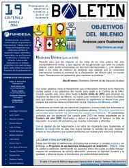 Boletín de Desarrollo - 19 - Los Objetivos del Milenio - Fundesa