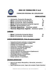 área de formación (fae) - Federacion Andaluza de Espeleología