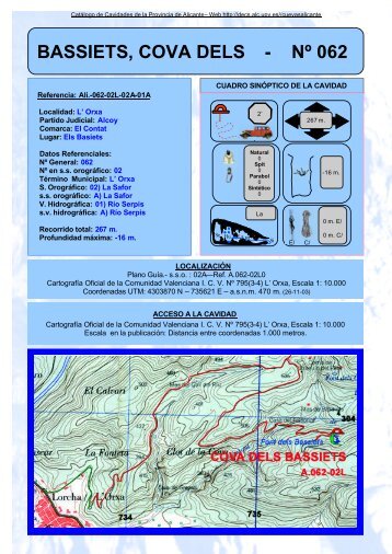 BASSIETS, COVA DELS - Nº 062