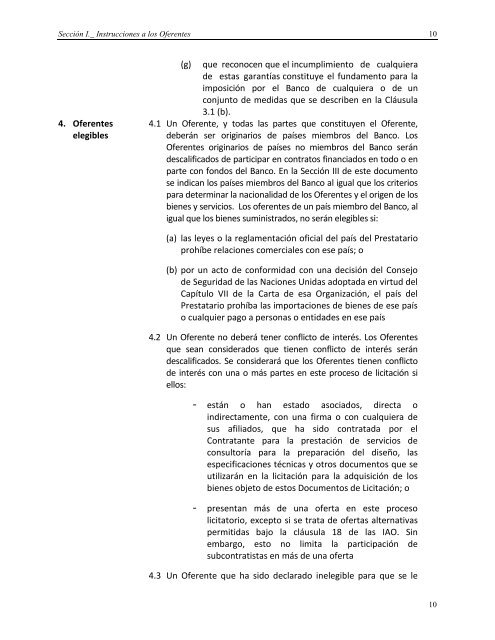 Sección I. Instrucciones a los Oferentes - HonduCompras