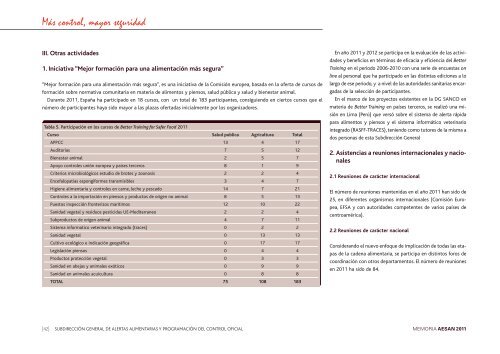 Memoria AESAN 2011 - Agencia Española de Seguridad ...