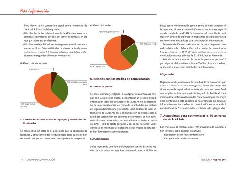 Memoria AESAN 2011 - Agencia Española de Seguridad ...