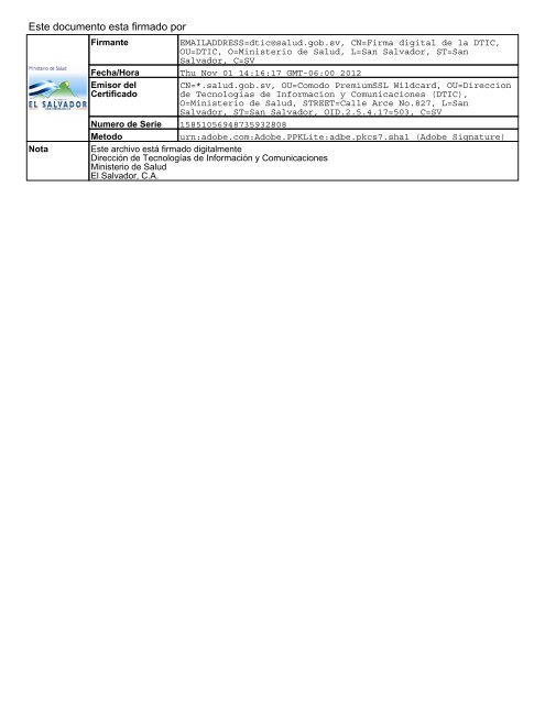 especificaciones tecnicas de licitación publica - Ministerio de Salud