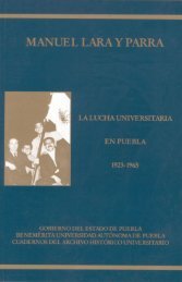 La lucha universitaria en Puebla - Programa de Estudios ...