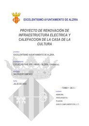 Proyecto obras - Ajuntament d'Alzira