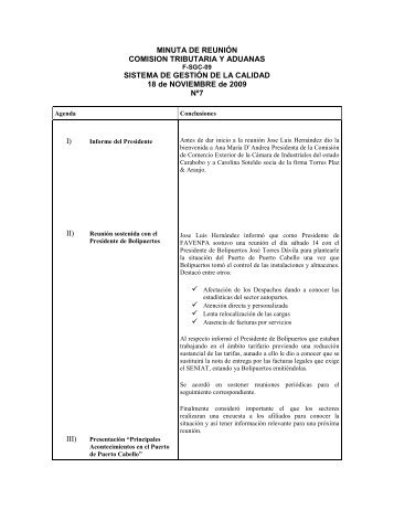 MINUTA DE REUNIÓN COMISION TRIBUTARIA Y ... - Conindustria