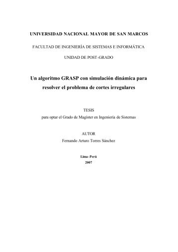 Un algoritmo GRASP con simulación dinámica para ... - Cybertesis