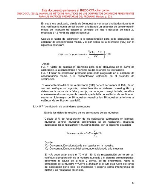 Manual de Métodos Analíticos de los Compuestos Orgánicos