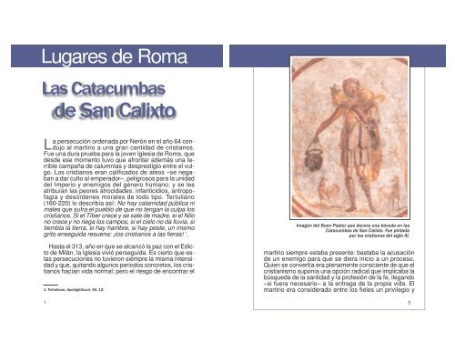 Las Catacumbas de San Calixto - Saint Josemaria Escriva