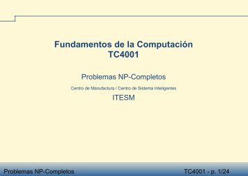 Fundamentos de la Computación TC4001