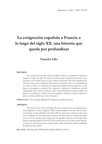 La emigración española a Francia a lo largo - Asociación para el ...