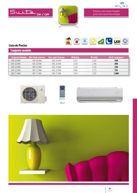 tarifa precios / mayo 2011 climatización y energía - Vycus.es