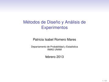 Métodos de Diseño y Análisis de Experimentos - Departamento de ...