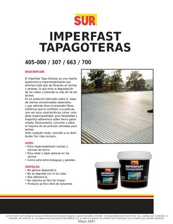 IMPERFAST TAPAGOTERAS - Sur