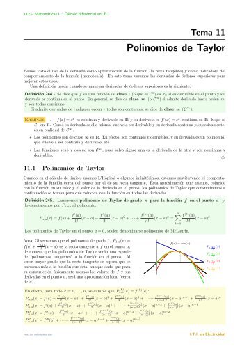 Polinomios de Taylor - Departamento de Matemática Aplicada