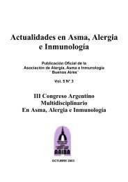 Actualidades en Asma, Alergia e Inmunología - AAIBA