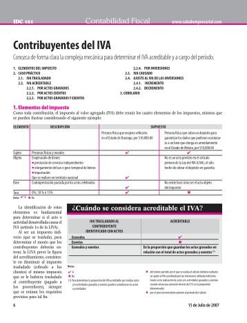 Contribuyentes del IVA - IDConline