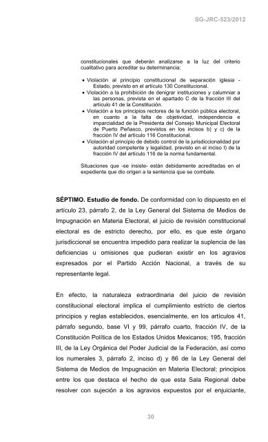 JUICIO DE INCONFORMIDAD - Tribunal Electoral del Poder ...