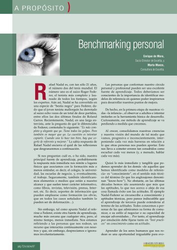 Benchmarking personal