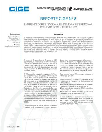 REPORTE CIGE Nº 8