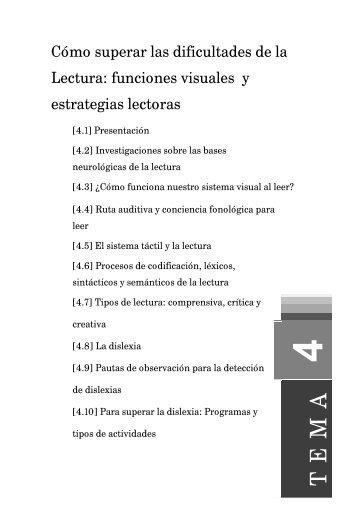 Cómo superar las dificultades de la Lectura: funciones visuales y ...