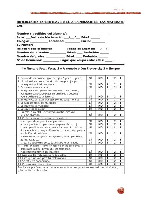 Dificultades en el Aprendizaje: Unificación de Criterios Diagnósticos