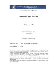 Reseña Bibliográfica. - Seminario de Tesis I y II - Un Lugar