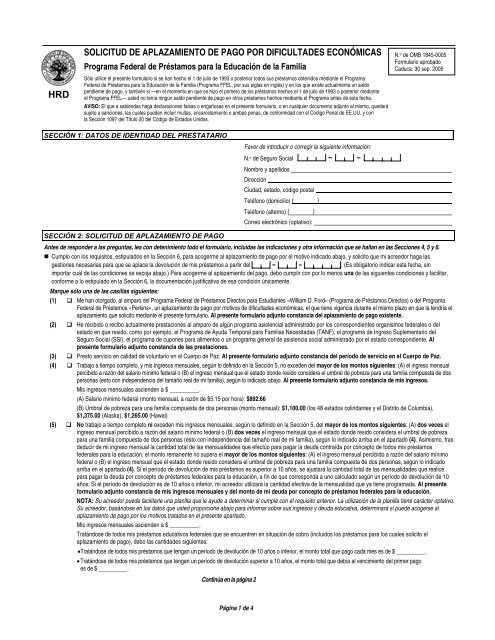 Solicitud De Aplazamiento De Pago Por Dificultades Economicas