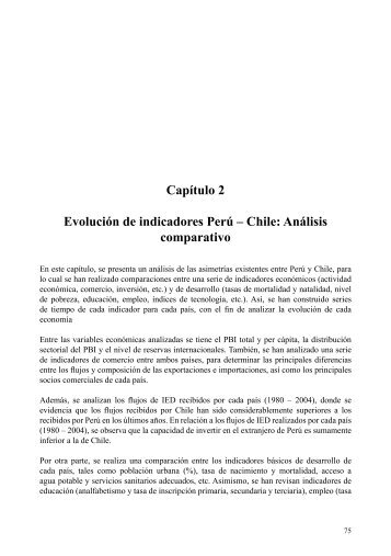 Capítulo 2 Evolución de indicadores Perú – Chile: Análisis ...