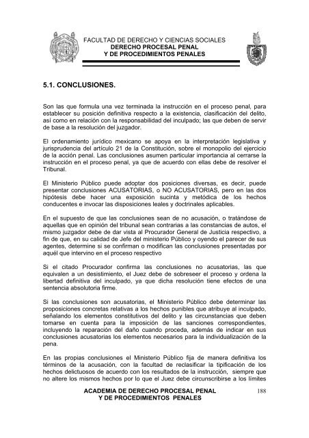 derecho procesal penal y de procedimientos penales - Facultad de ...