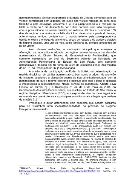 o regime disciplinar diferenciado no brasil e as penitenciárias ... - UDF