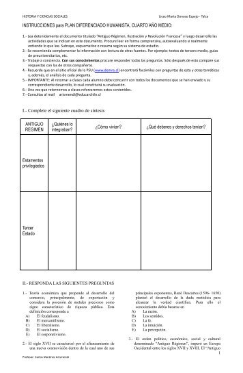 INSTRUCCIONES para PLAN DIFERENCIADO HUMANISTA ...