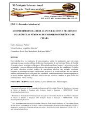 acesso diferenciado de alunos brancos e negros em duas escolas ...