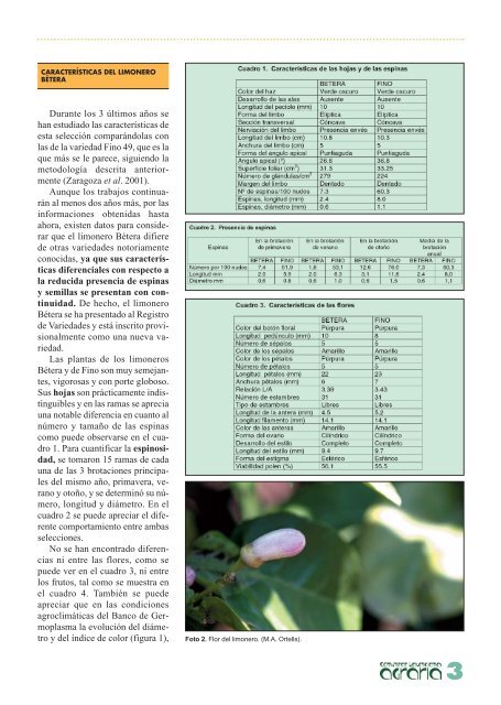 el limonero bétera. características y resultados preliminares ... - IVIA