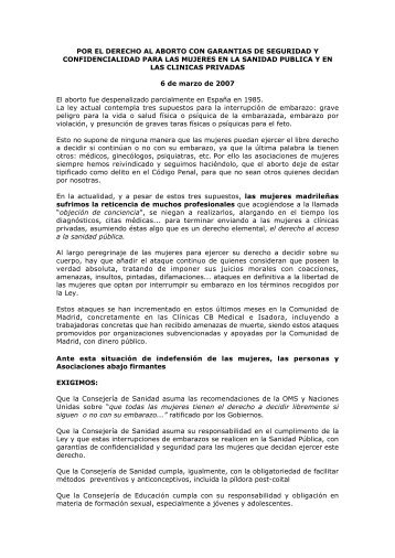 por el derecho al aborto con garantias de seguridad y ... - Heterodoxia