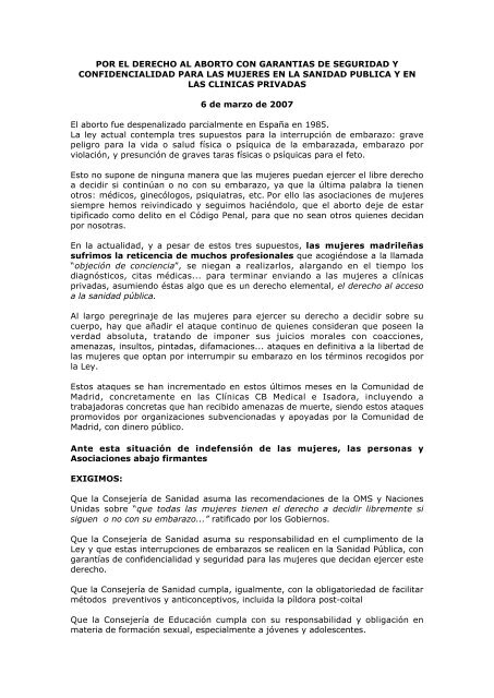 por el derecho al aborto con garantias de seguridad y ... - Heterodoxia