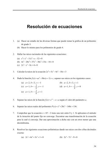 Resolución de ecuaciones