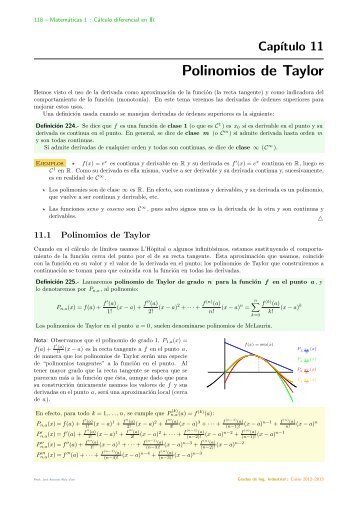 Polinomios de Taylor - Departamento de Matemática Aplicada