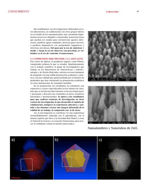 Revista Conocimiento 'El Túnel de la Ciencia' (PDF - science tunnel