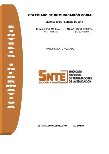 SINTESIS INFORMATIVA - SNTE Sección 8